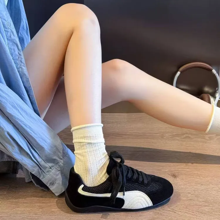 【米可家】2025秋款复古真皮超好脚感撞色德训253892