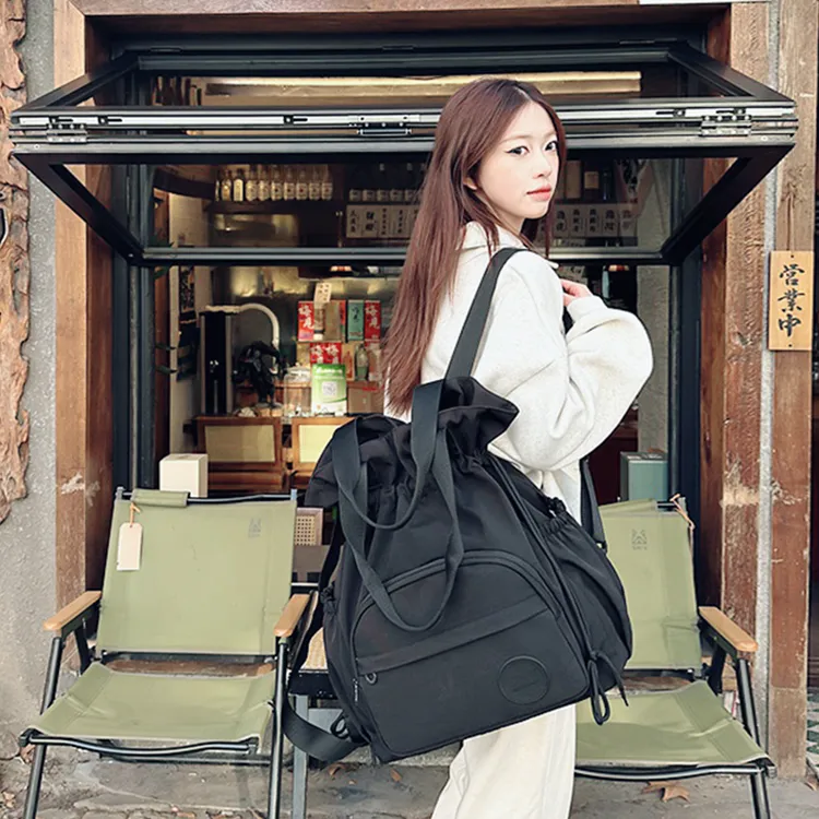 双肩包女2025新款潮牌大容量旅行背包休闲大学生书包通勤单肩包韩