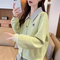 学院风卫衣女春秋季新款Polo设计宽松遮肉百搭减龄显瘦长袖上衣潮