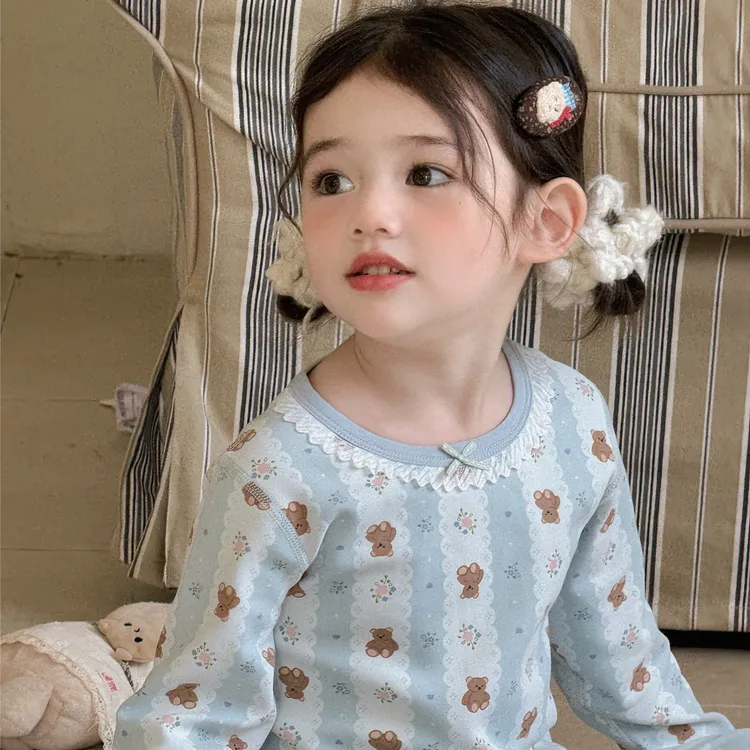 冬季儿童300g纯棉舒绒加厚秋衣秋裤男女童家居服睡衣套装