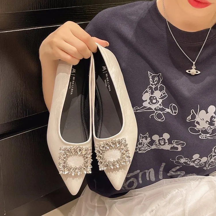 【牙牙专属】尖头气质单鞋女2025秋新款配裙子百搭低跟内增高小皮鞋