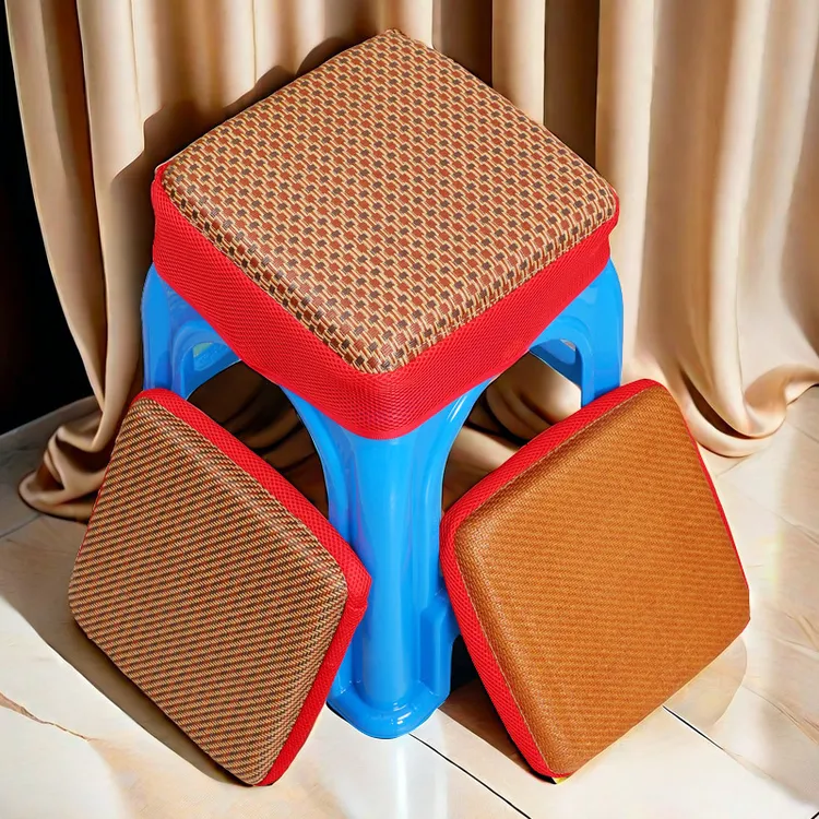 藤席凉垫塑料胶凳子椅子垫子坐垫海绵软屁垫套罩加厚防滑防痛久坐