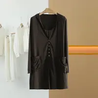 【半价q仓-唐长老自营】货号Y0324女装春秋新款复古沉稳风衣YL