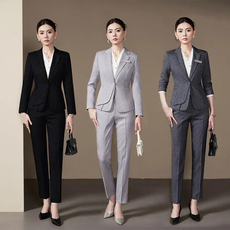 2025新款高级感黑色时尚西装套装女职业装休闲气质正式西服20661