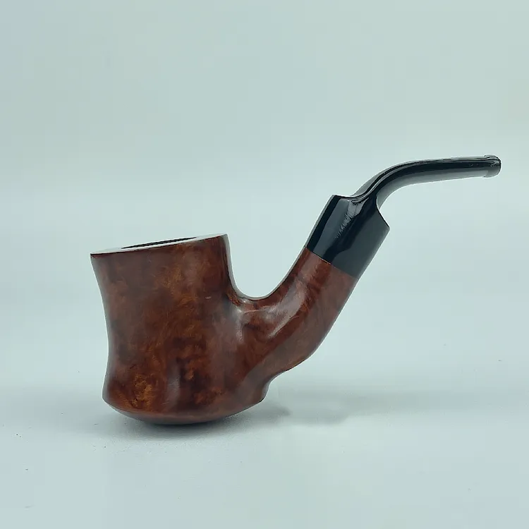 老式石楠木烟斗男士礼物克罗地亚弯式WS92光面
