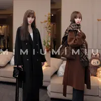 【mimius】喵喵 经典101801手工拱针双排扣全羊毛大衣 G09272