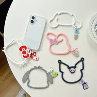 可爱卡通三丽鸥造型硅胶手机防丢绳手腕钥匙扣挂绳通用各种手机壳