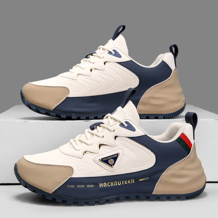 法国火枪手正版男鞋冬季新款皮面防水增高旅游运动软底情侣阿甘鞋