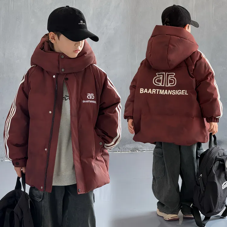 男童加厚白鸭绒羽绒服外套冬季中大童帅气韩版保暖儿童上衣男孩潮