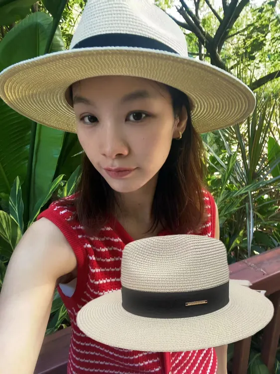巴拿马帽子夏季草帽夏天户外男士旅游防晒礼帽晒太阳度假沙滩遮阳