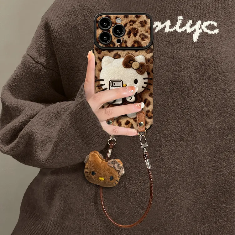 比耶KT猫适用苹果17华为VIVO/OPPO小米iPhone视窗贴皮手机壳