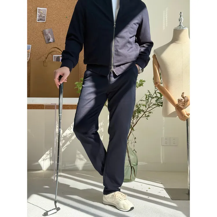 M170水洗磨毛高腰直筒牛仔裤男斜开口袋莱赛尔抗皱软牛仔裤微宽松