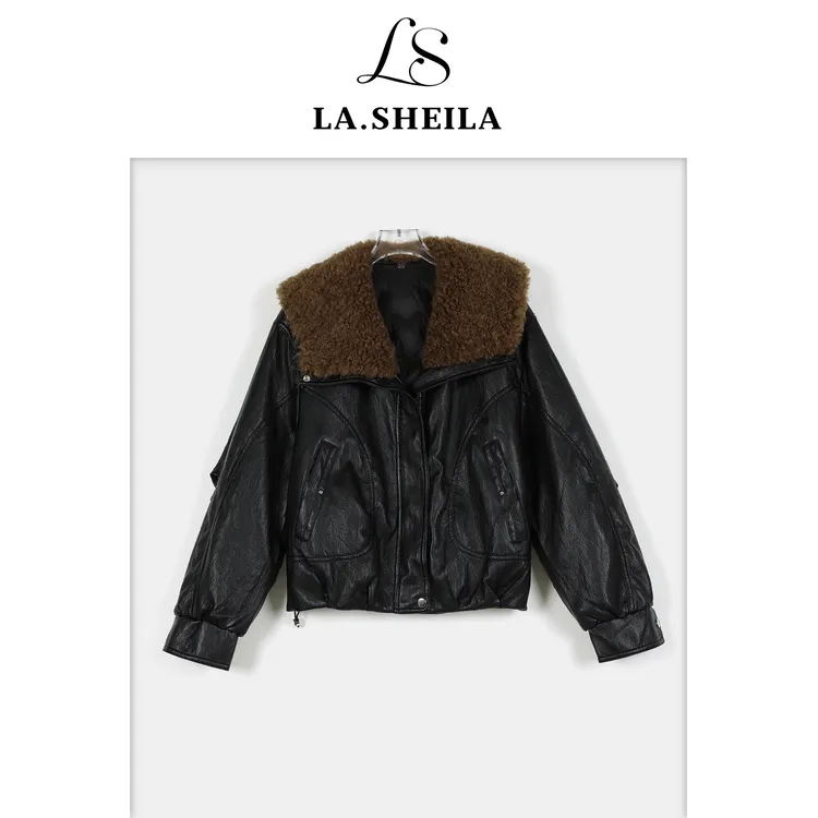 LA.Sheila“吞金兽”高定卷毛皮衣羽绒服254-YRF/1022-8109