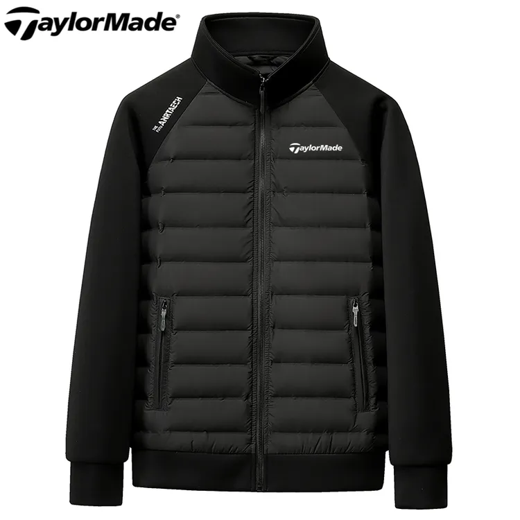 Taylormade泰勒梅高尔夫冬季羽绒服男款户外运动立领外套夹克男