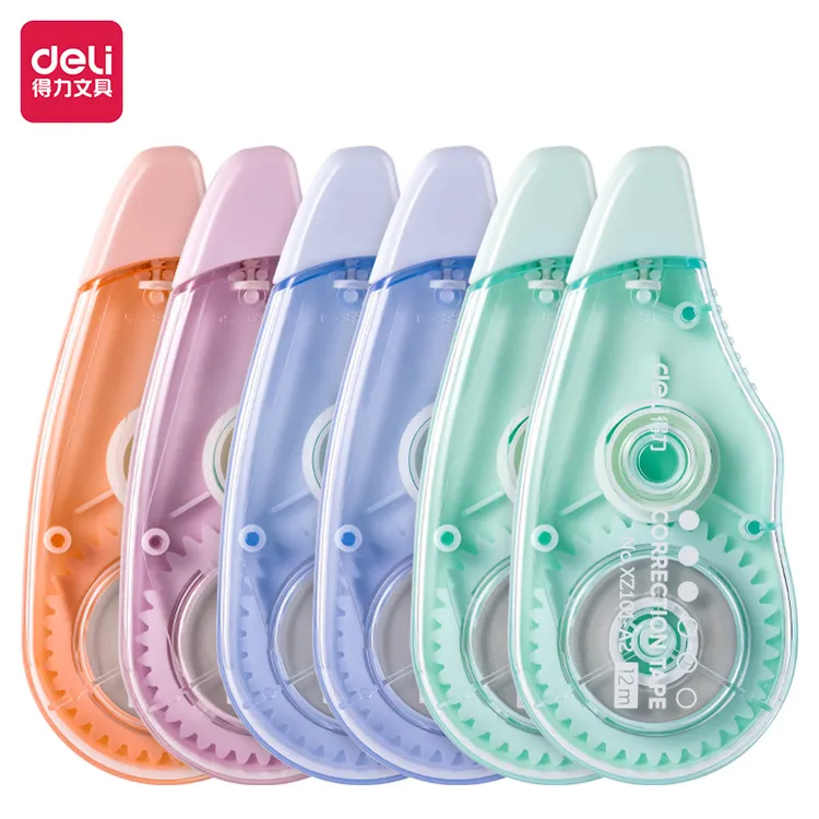 得力XZ101-A2带耐摔静音不易断带改正带小学生用涂改带6个装