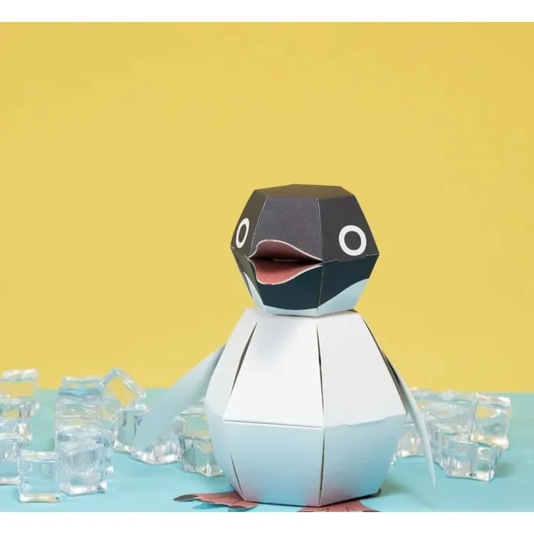 【破价】3D立体折纸弹跳企鹅动物模型DIY手工创意益智亲子互动玩具