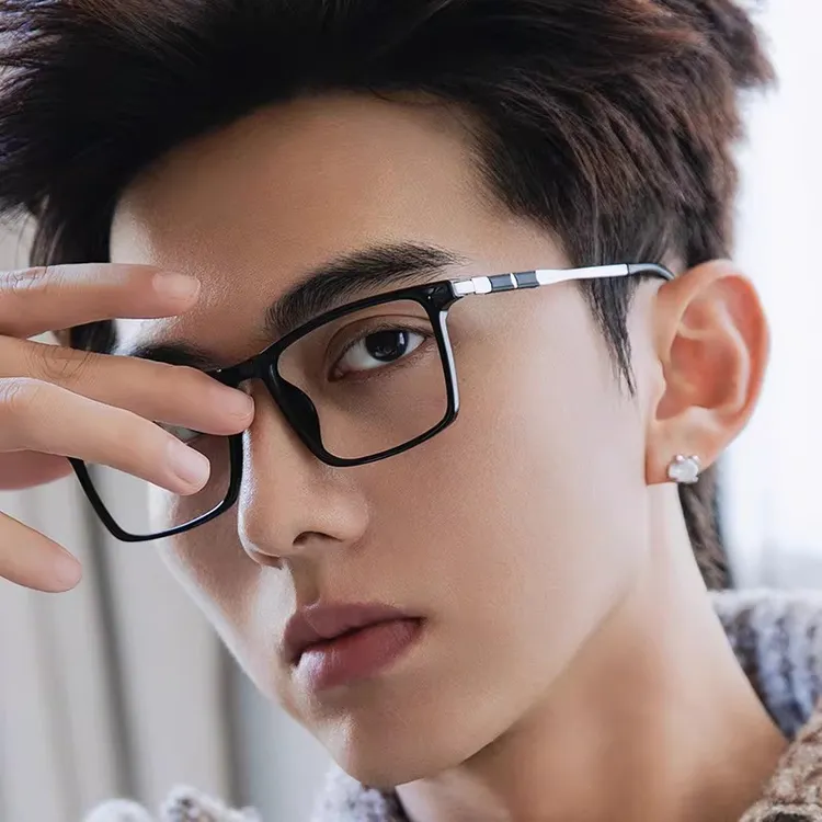 超轻纯钛近视眼镜男变色大脸黑框可配有度数眼睛框男可配近视镜片