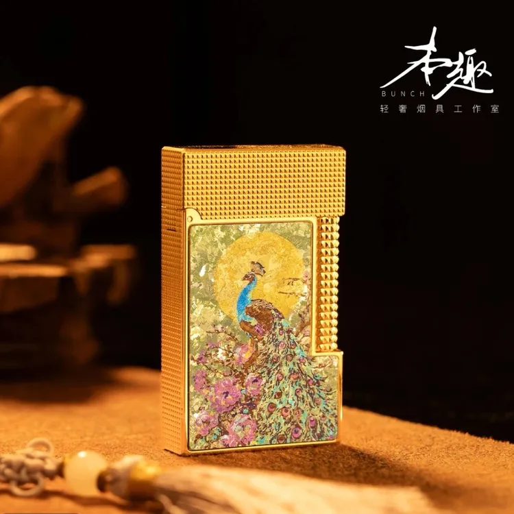 BUNCH【金翎栖华】高档朗声打火机国潮手工钢琴音纯铜钛片创意礼物 