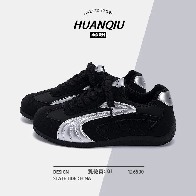 环球爆款德训鞋女款2025新款秋季百搭休闲运动赛车鞋子内增高女鞋