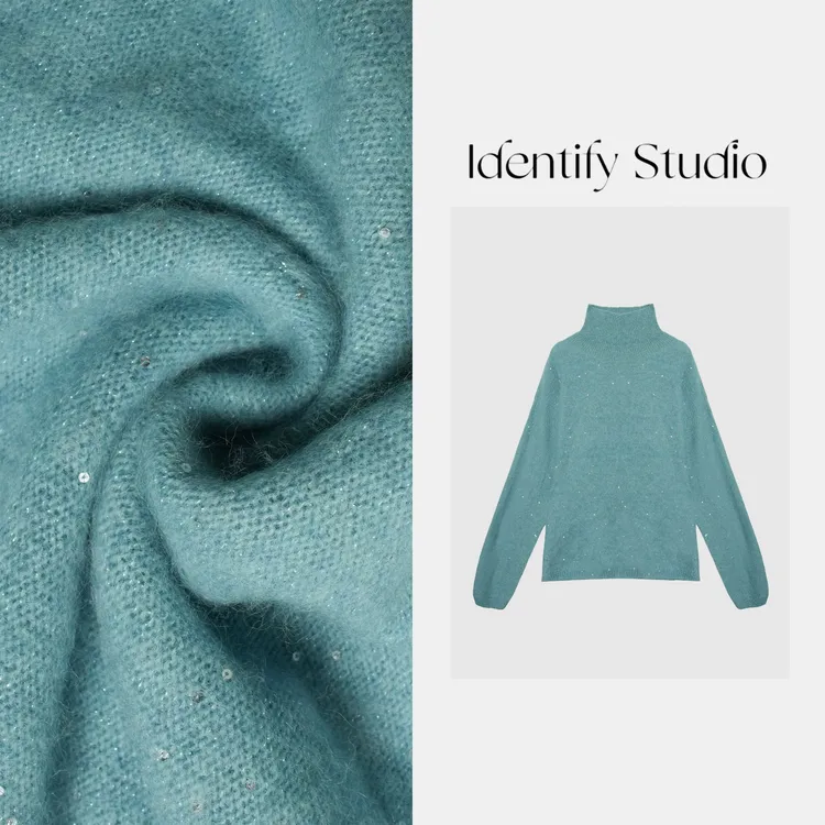 IDENTIFY冬季新款秋冬纯色打底高领羊毛羊毛衣上衣25AWG110326