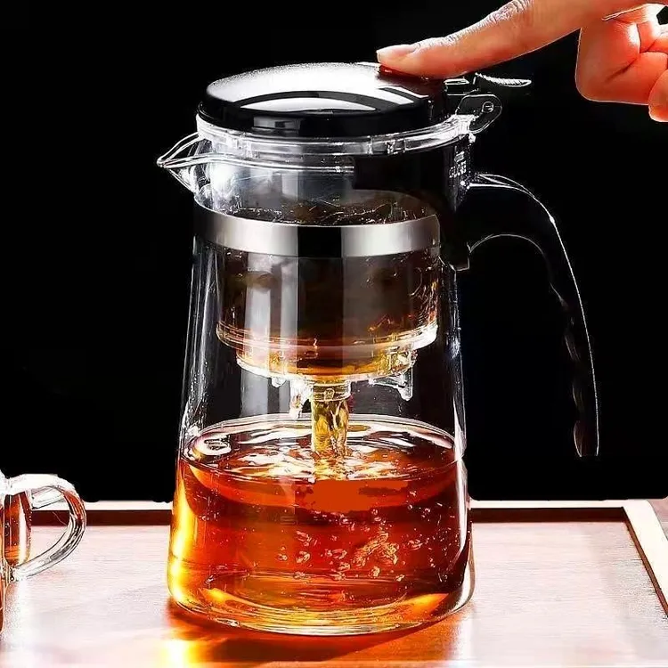 新款飘逸杯加厚一键过滤泡茶杯茶水分离泡茶壶耐高温办公家用壶LW