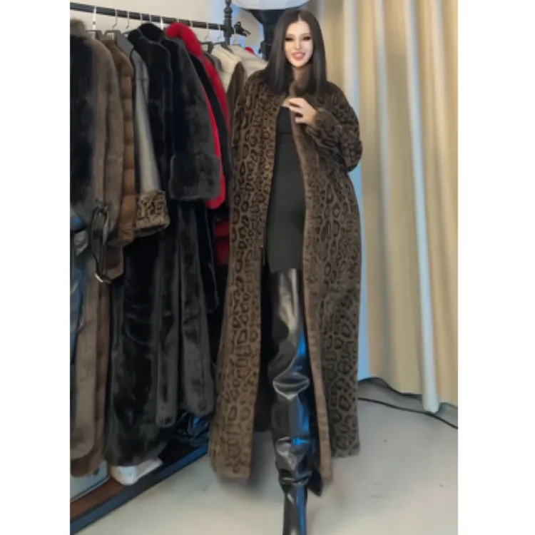 TAFRE设计款欧美气质毛毛外套0100#