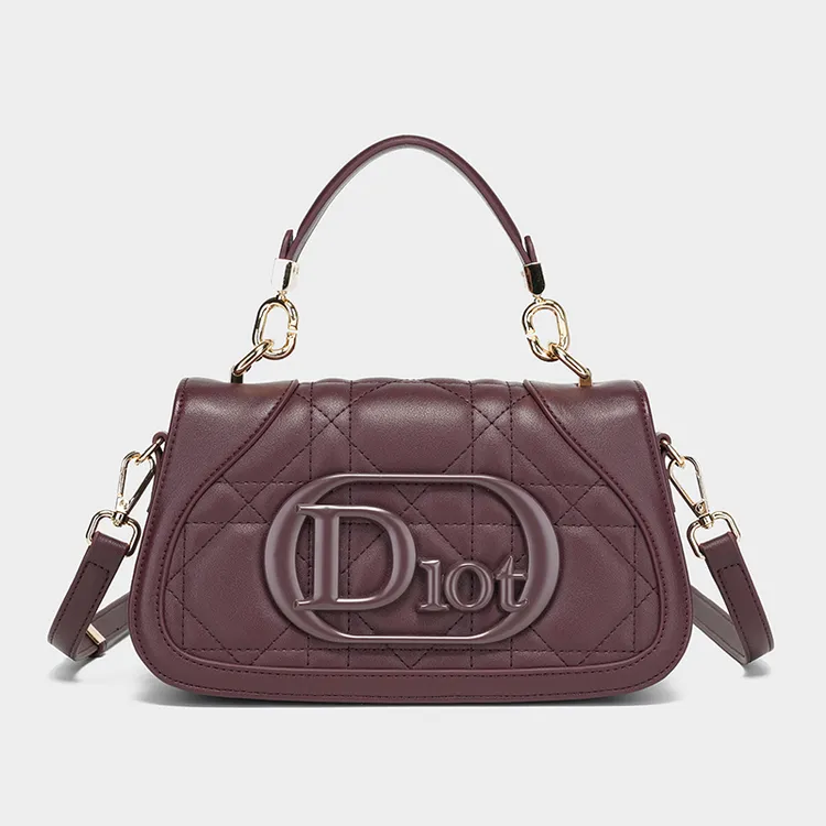 BZ7082-酒红-质感轻奢百搭手提包