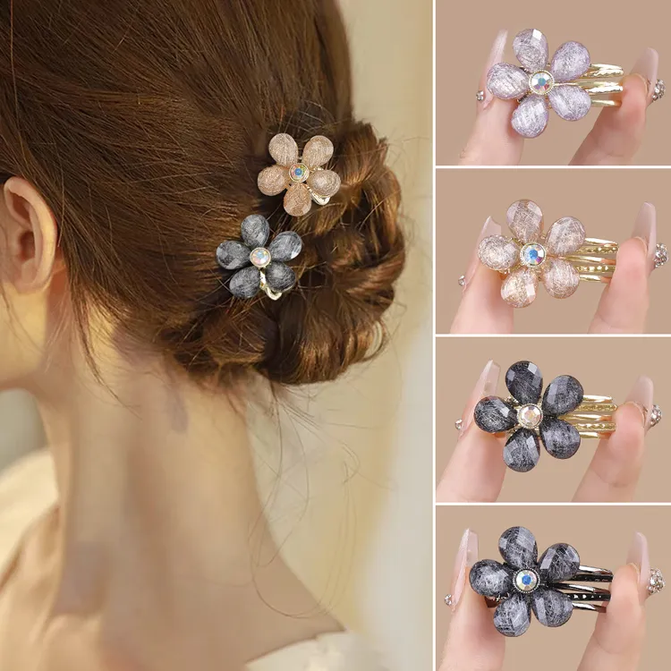 韩版精致闪亮花朵边夹千金风甜美百搭鸭嘴夹减龄碎发夹发夹发饰