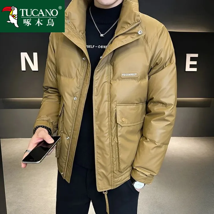 TUCANO/啄木鳥冬季新款男士羽绒服休闲时尚百搭保暖加厚立领短款