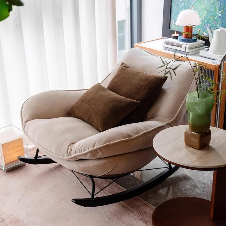 摇摇椅沙发复古大人躺椅家用客厅阳台休闲可躺可睡摇椅懒人沙发椅
