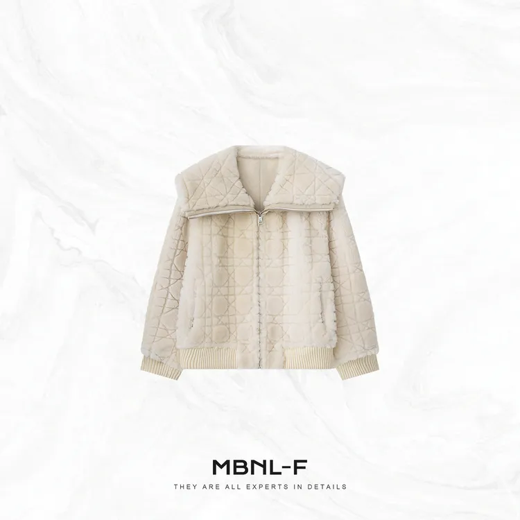 MBNL-F“D.R. 静奢质感“ 定织手工藤格纹皮草 秦磊XM-XPC6090