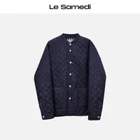 Le Samedi马油叶儿【菱境牛仔】KAIHARA环保竹节棉菱格棉服外套