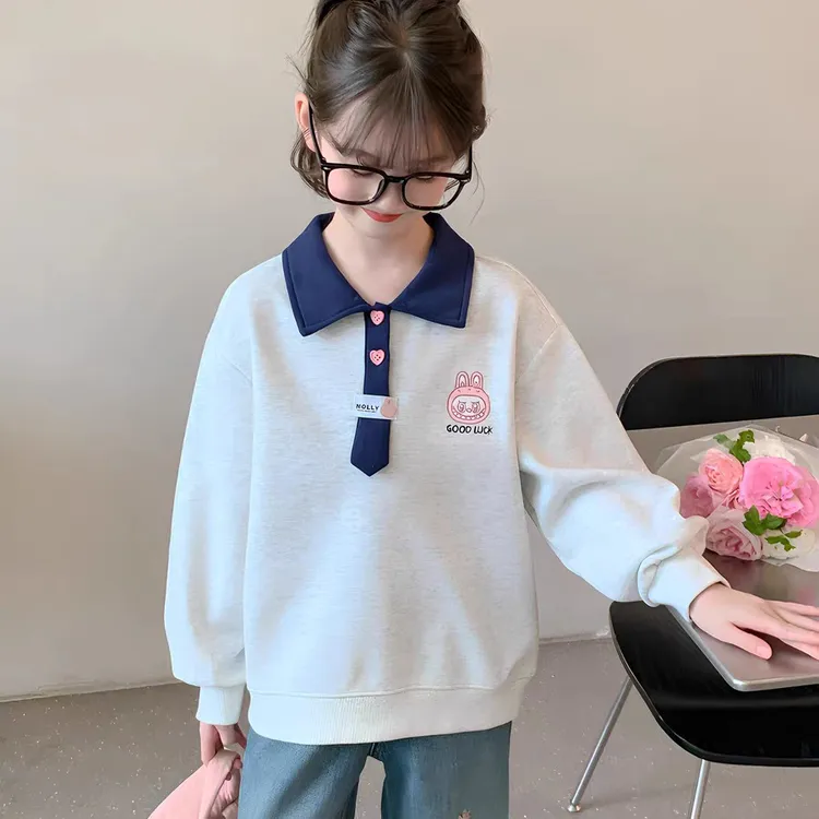 常规春秋女套头韩版印花卫衣女童学生秋季卫衣
