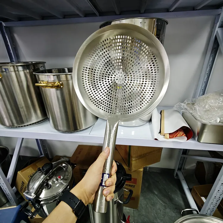 加厚油股漏不锈钢火锅大捞勺酒店大漏勺家用厨房用厨具大号漏瓢