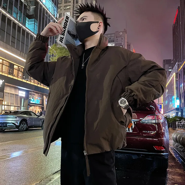 立领棉衣男款冬季保暖短款棉袄子2025新款爆款高级感简约潮牌棉服