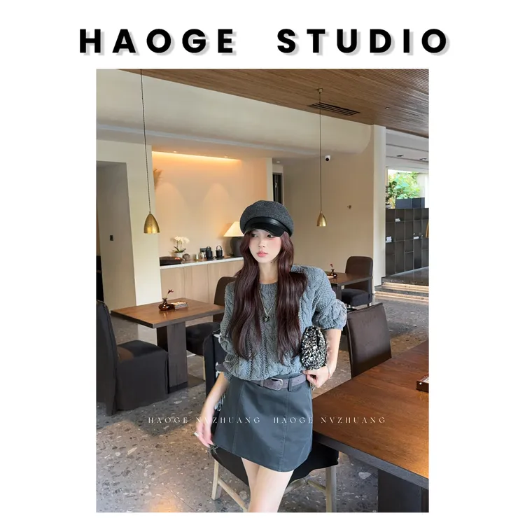 浩哥严选●时光独白HGX5MY2519A毛衣预显瘦短款时尚温暖秋季设计感