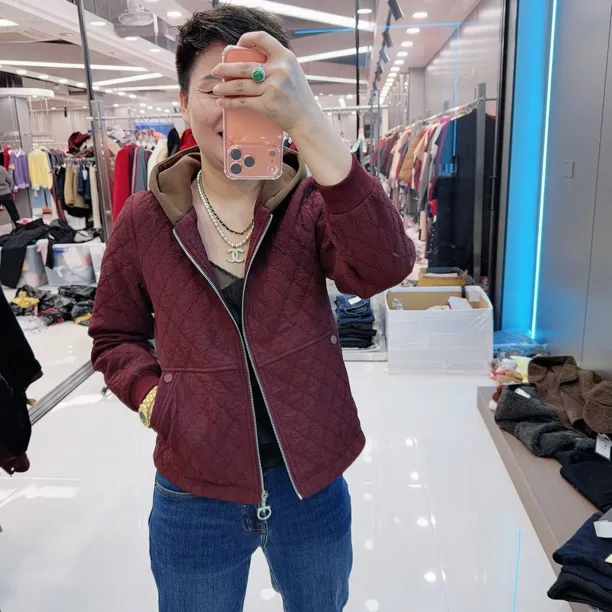 小香系列连帽优质2色新款夹棉外套8173品