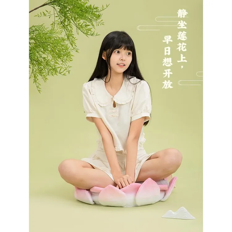 莲花宝座坐垫好运莲莲办公室客厅椅垫屁垫榻榻米宿舍椅子垫蒲团垫