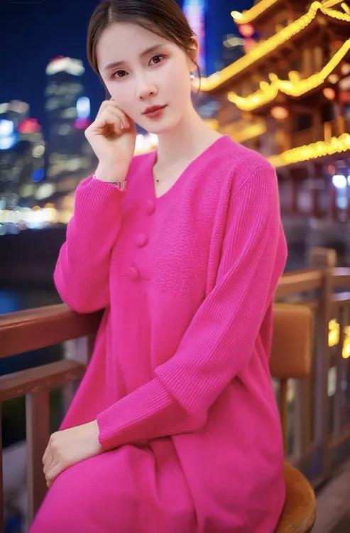 高弹力纯色显瘦网红长裙中长款常规连衣裙