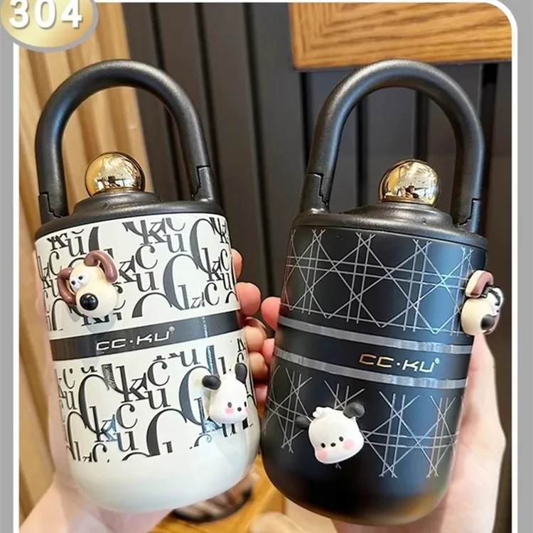 英国【轻奢】CoopKoop新款小香风保温杯小巧水杯随行手提咖啡吸管杯
