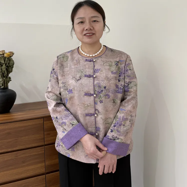 中老年新中式妈妈上衣2025秋季新款国风外套中老年女装春秋季夹克