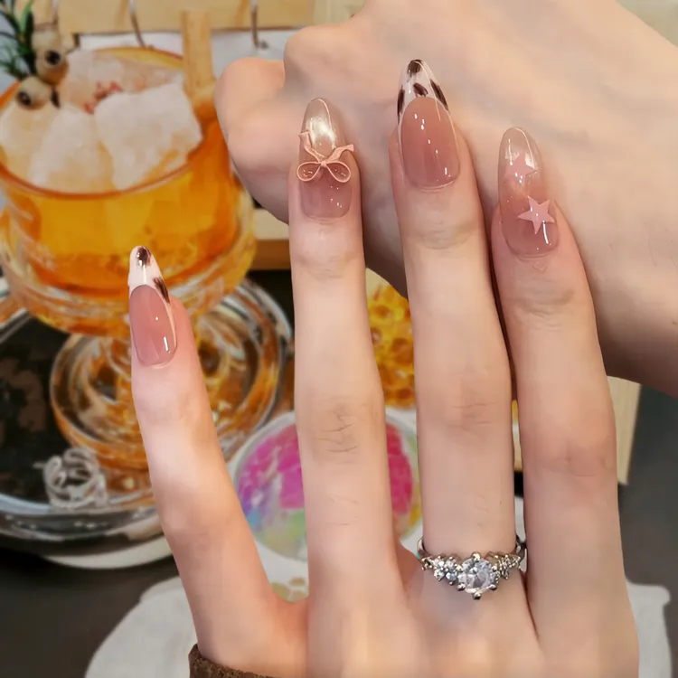 【公主豹】纯手工美甲贴片可拆卸假指甲纯欲新款甲片猫眼美甲美甲片