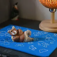 钟声刺绣 全手工缝制 蝶恋花茶席文艺置物垫隔热垫 茶道零配