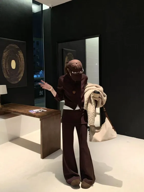 【芝士Cheese】丹麦雪境 气质百搭加绒高克重上衣＋裤子套装可分开拍