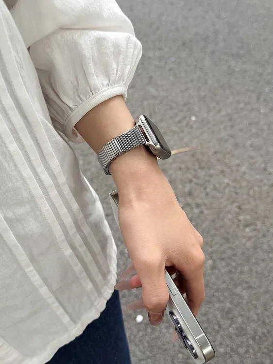 适用红米手表watch5/4表带金属卡扣女款表链小米手环9/8pro高级感