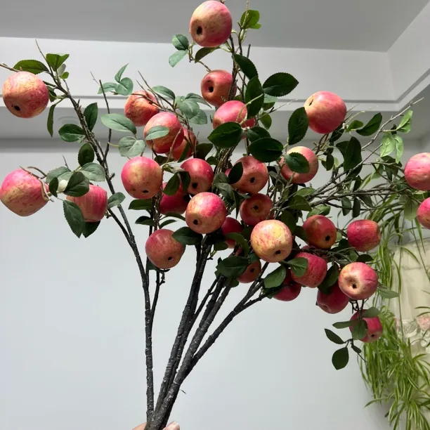 假花平安果树枝摆设干花