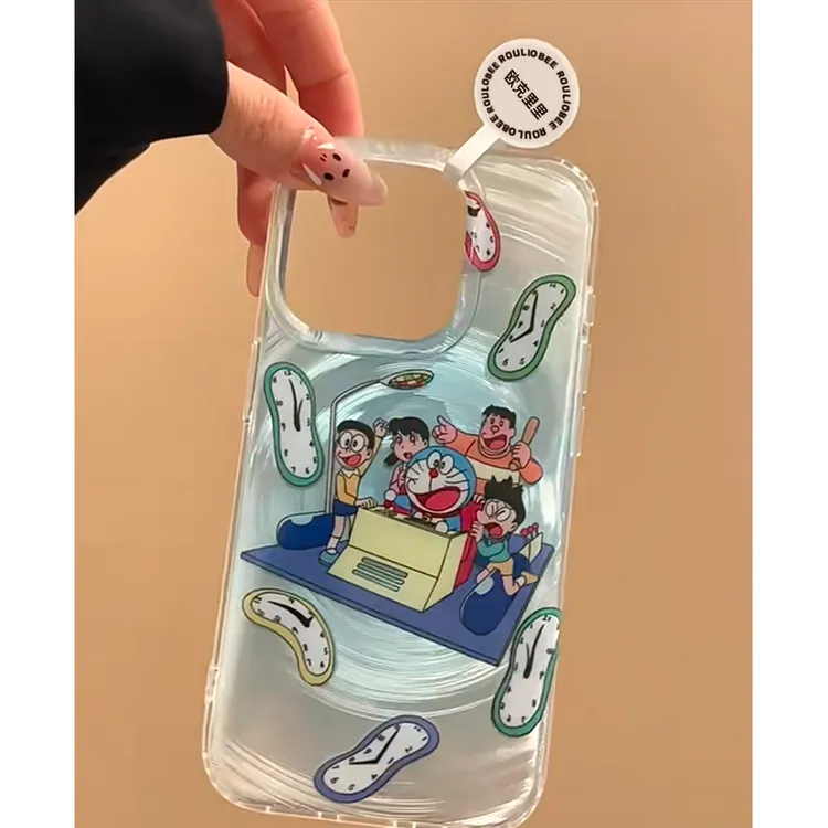 旋涡时光机哆啦A梦适用苹果16promax手机壳华为vivo小米oppo创意