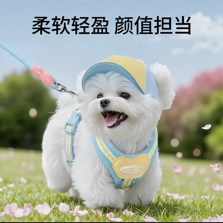 狗狗胸背狗绳牵引绳狗背心式小狗牵引绳宠物牵引绳小中大型犬专用