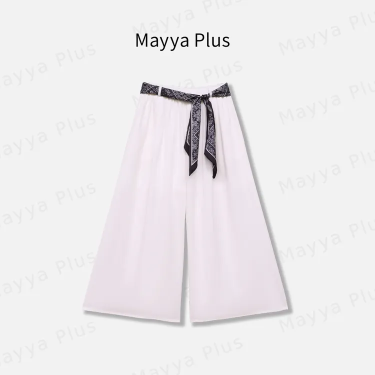 【日光岛屿】Mayya Plus麦芽定制气质显瘦欧若风梭织裤32529060