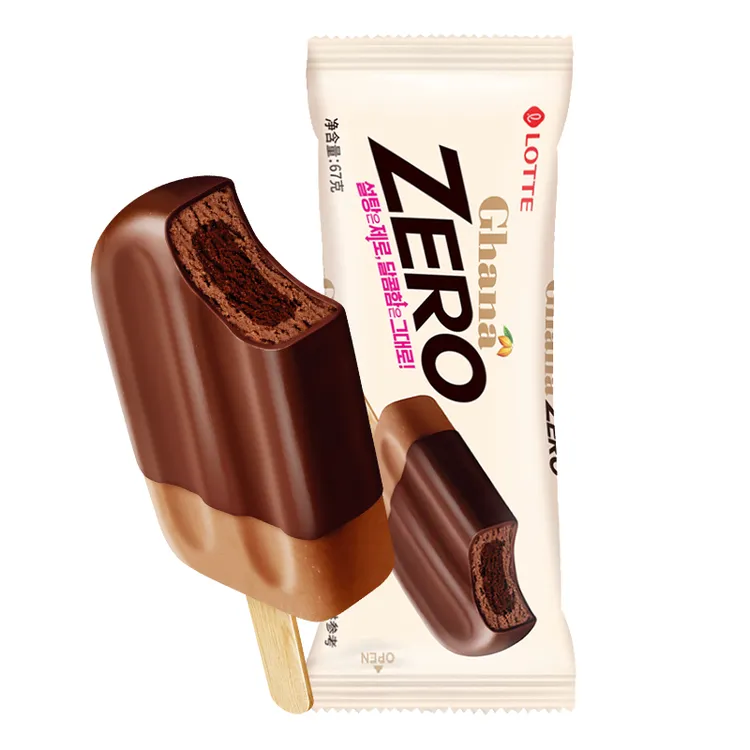  lotte乐天韩国进口ZERO零糖加纳巧克力雪糕无糖脆皮冰淇淋冰激凌